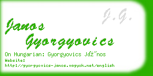 janos gyorgyovics business card